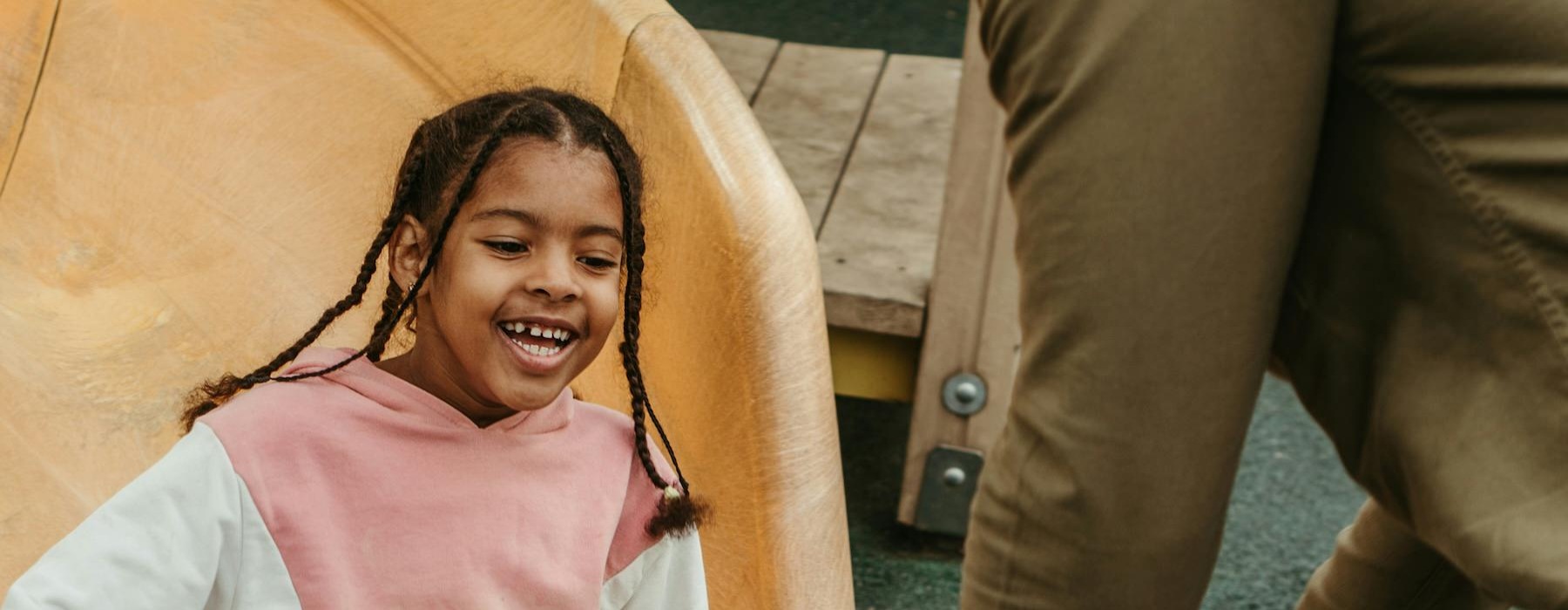 a child on a slide
